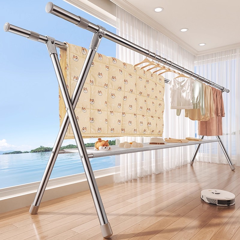 日本进口mujie折叠不锈钢晾衣架