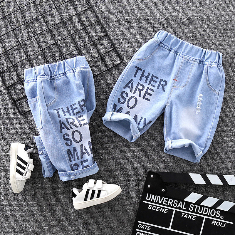 小童牛仔短褲夏裝2019新款洋氣韓版男童七分褲薄款兒童休閑褲子潮在類目 童裝/嬰兒裝/親子裝, 褲子中 - 來自Buy2taobao.com提供專業的淘寶代購服務