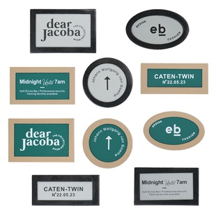 潮牌diy衣服裤子装饰标时尚皮革标印花皮牌小号补丁贴简约商标贴