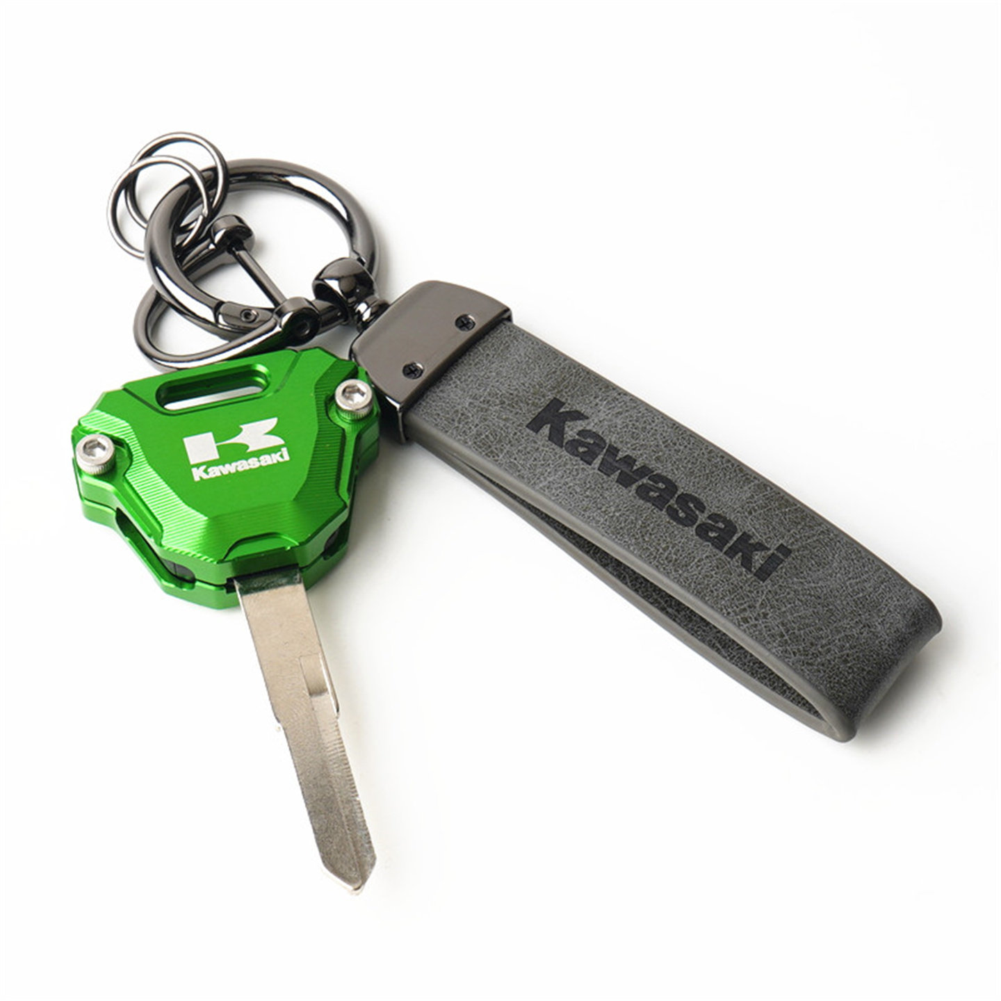 适用川崎忍者500 NINJA500 Z500 NINJA400改装铝合金钥匙壳绳带