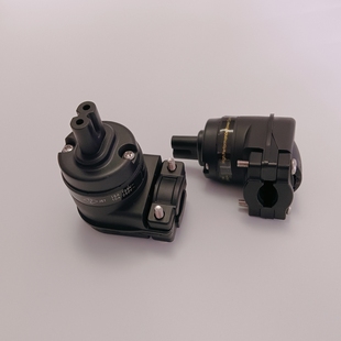 发烧电源线插头8字插尾音响L型电源插头插尾弯头八字尾插圆孔尾插