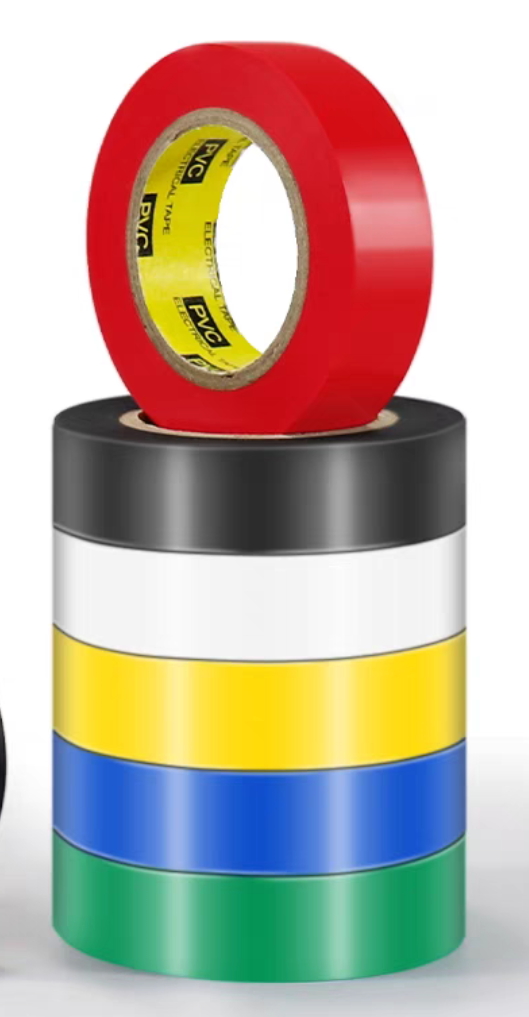 电工胶带绝缘胶布阻燃电线胶布红黄蓝绿黑色白色耐高温高粘性