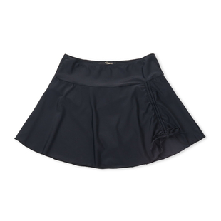 欧美外贸女款泳裙简约黑色抽绳时尚成人海边半身裙百搭显瘦短裙裤