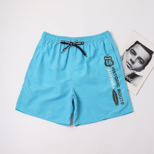 休闲海边冲浪短裤 德国单男士 百搭男款 清爽天蓝色时尚 夏 速干沙滩裤