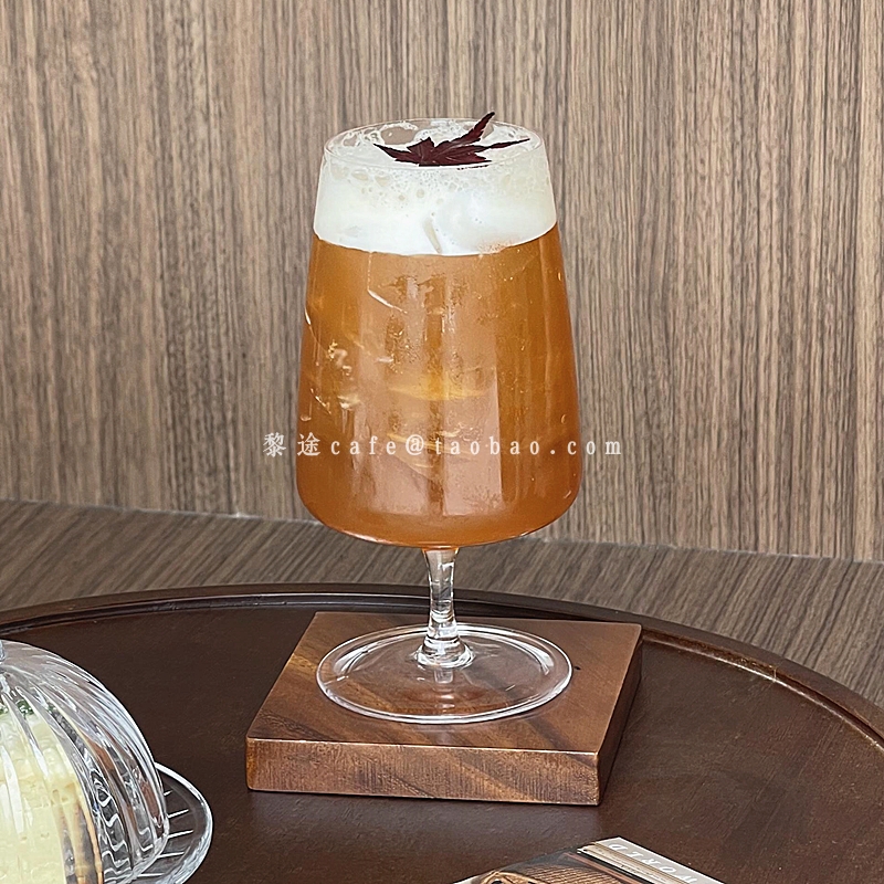 ins韩式玻璃矮脚冷饮果汁杯