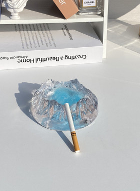 轻奢极简ins潮流冰山圆形烟灰缸