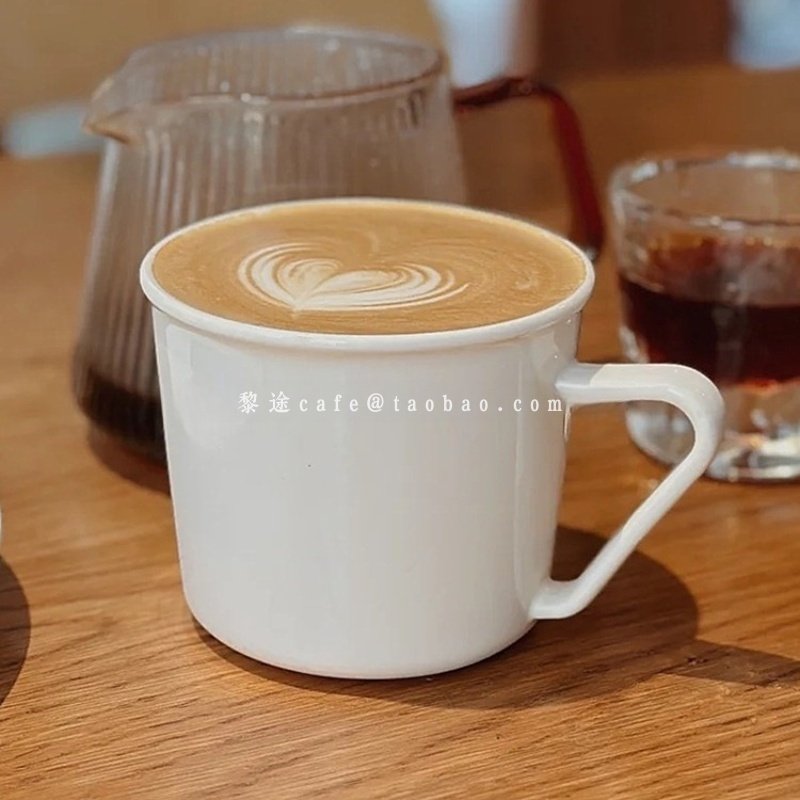 网红ins风简约纯色陶瓷马克杯带手柄拿铁咖啡杯早餐牛奶麦片杯子