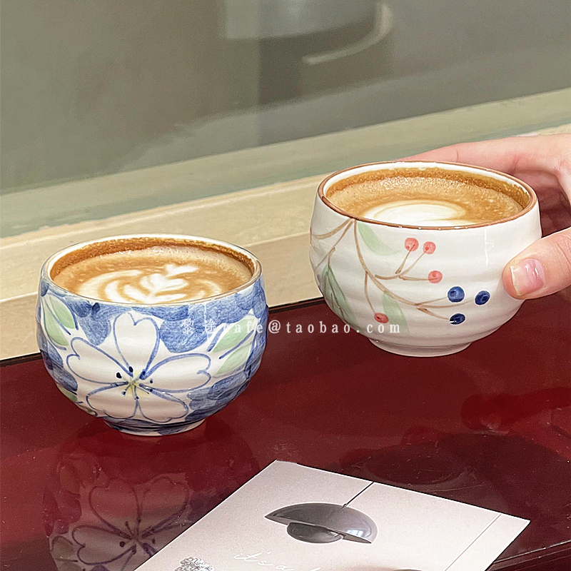 创意日式陶瓷手绘咖啡杯