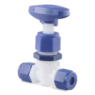 Swagelok世伟洛克(PFA-4RPS4)PFA 针形阀，1/4 in. 卡套管接头