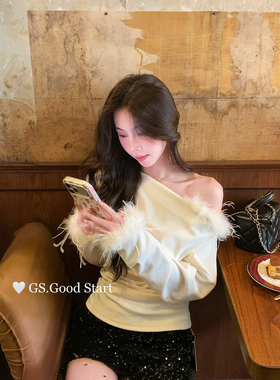 GS.GOOD START-新高度～强推必拿冬气质纯欲鸵鸟毛设计感显瘦小衫