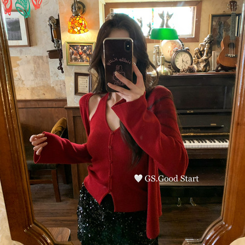 GS.GOOD START-不过时超级好卖冬气质纯欲百搭针织开衫+背心套装