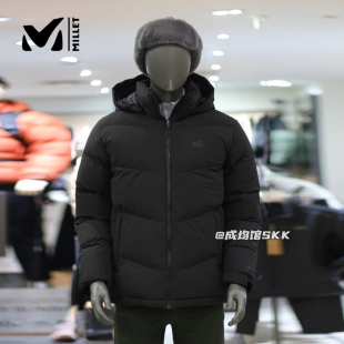 反季节millet觅乐男士鹅绒帽子可拆卸羽绒服户外保暖外套韩国代购