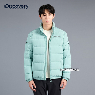 韩国代购户外冬季探索discovery短款羽绒服男女保暖连帽外套
