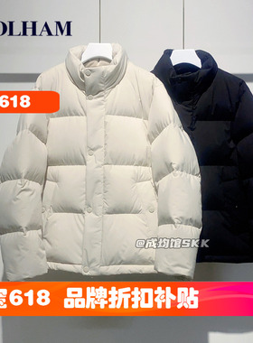 韩国代购Polham加厚羽绒服零下抗寒男女短款防风防泼水立领外套