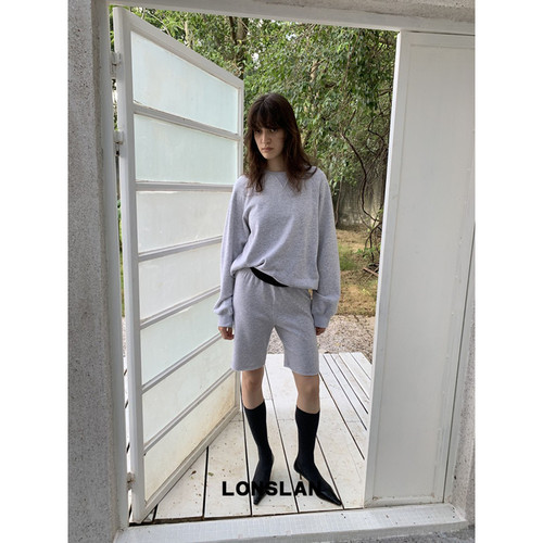 LONSLAN 26AW 秋冬新款圆领卫衣+中裤套装