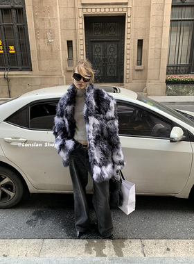 LONSLAN 11/10 20:00NEW 奶牛羊羔毛大西装外套