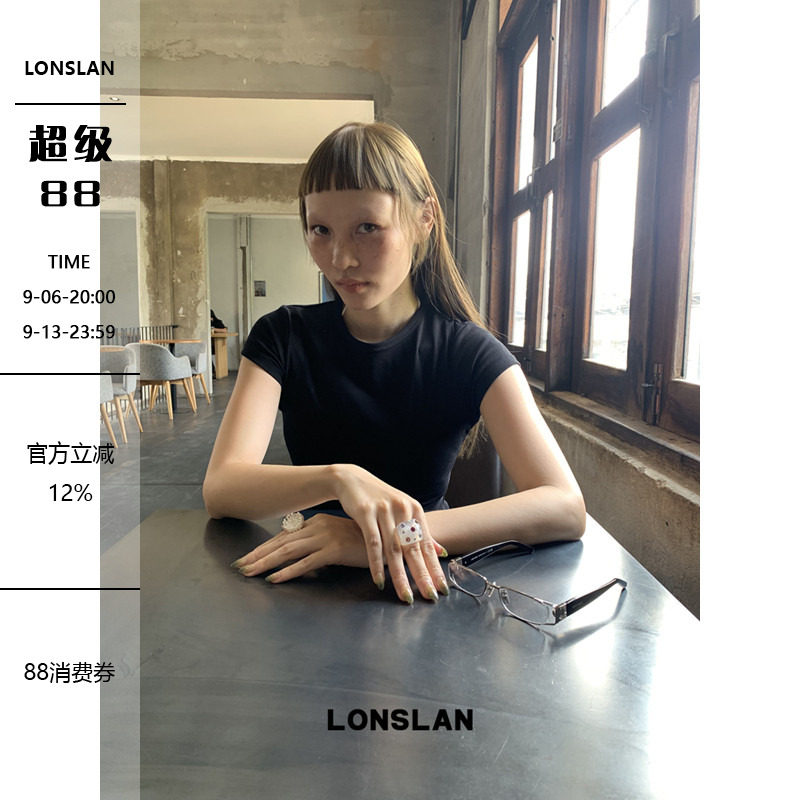 LONSLAN 2026SUMMER春夏新款 擦肩短袖短款显瘦T图片