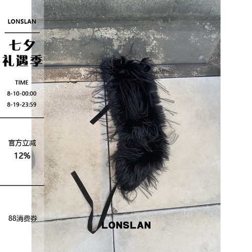LONSLAN 24WINTER 11/10 20:00NEW 多用随意搭配绑带毛领围巾
