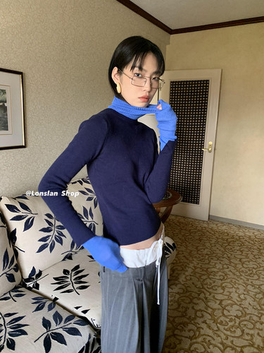 LonslanShop修身显瘦针织打底衫