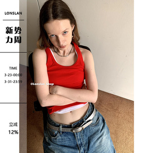 内搭外穿小背心 百搭U领显瘦短款 多色可选 2024春夏新款 LONSLAN