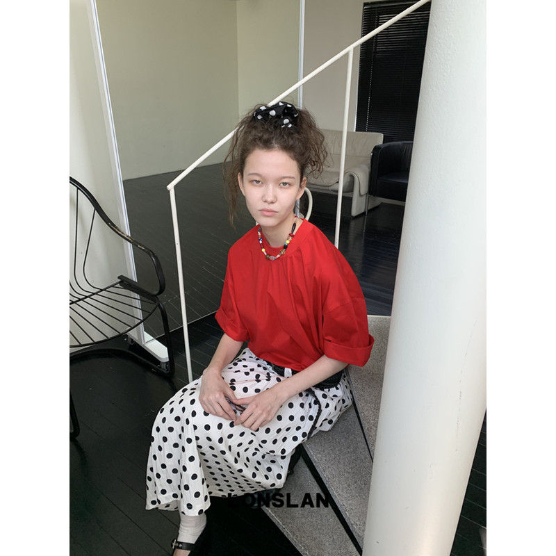 LONSLAN25SUMMER 中高领收领口设计大件纯棉短袖T,女装/女士精品,衬衫,淘宝优惠券,粉丝福利购,淘宝优惠卷