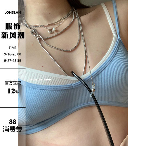 纯色内搭多色吊带街头背心