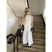 LONSLAN25SUMMER 无袖 收腰抽绳背心连衣裙