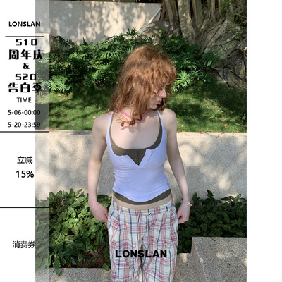 LONSLAN 25SUMMER  短款系扣背心