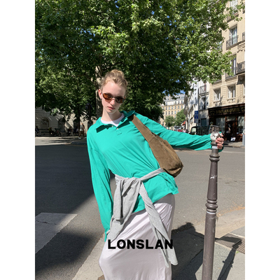 LONSLAN 2025 SUMMER 薄款长袖polo领防晒T