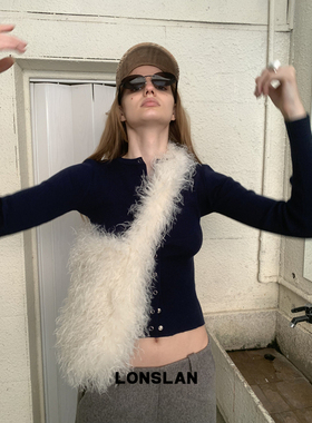 LONSLAN 24WINTER 11/10 20:00NEW 羊羔毛毛毛包包