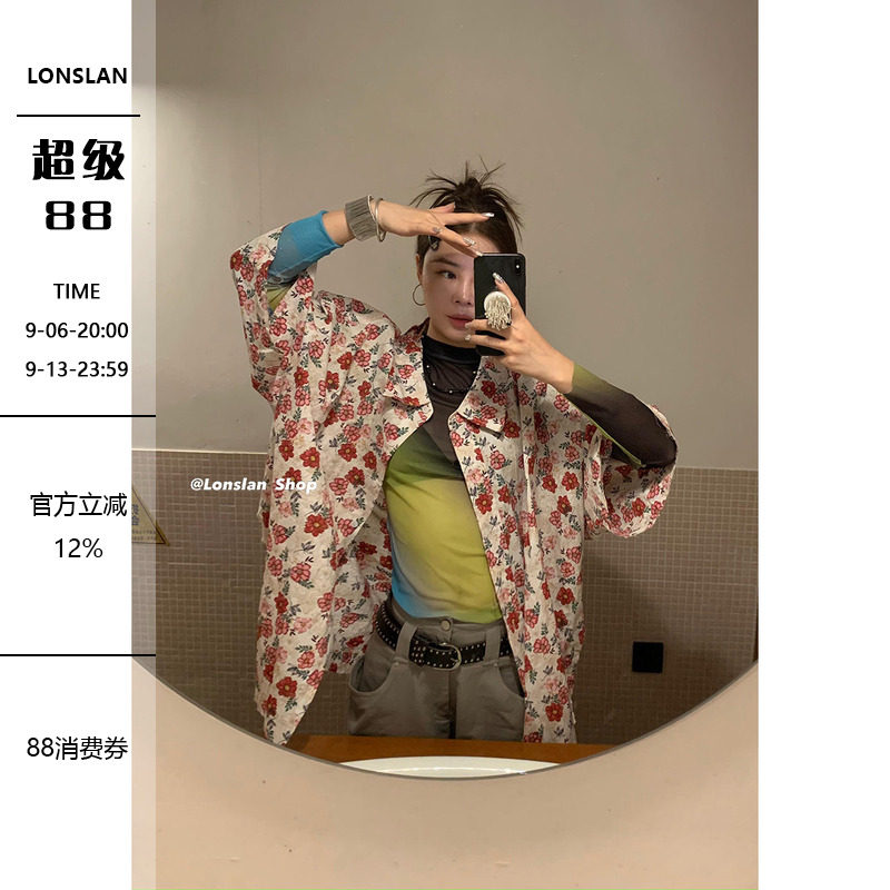 LonslanShop复古宽松衬衫图片