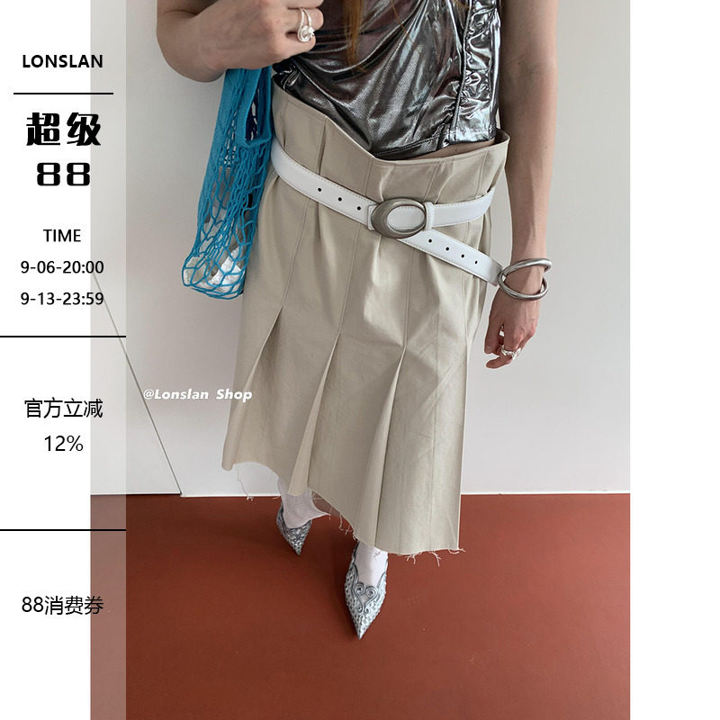 LONSLAN中裙2023夏季显瘦图片