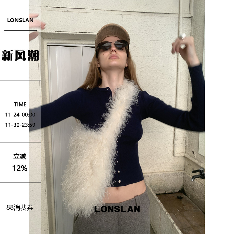 LONSLAN 24WINTER 11/10 20:00NEW 羊羔毛毛毛包包
