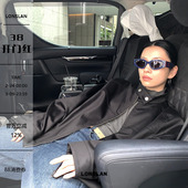 LONSLAN NEW光泽感立领扣拉链机车外套 2024AW