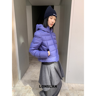25AW 短款 12.8 00NEW 收腰连帽羽绒服外套 LONSLAN