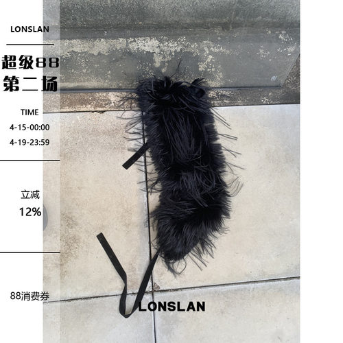 LONSLAN 24WINTER 11/10 20:00NEW 多用随意搭配绑带毛领围巾