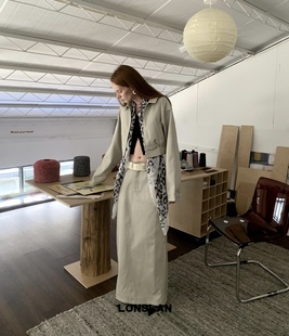 半裙套装 LONSLAN 长款 NEW翻领拉链外套 2024AW