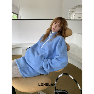 半裙套装 LONSLAN 羊羔毛立领卫衣 新款 2025秋季