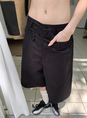LONSLAN25SUMMER 简约休闲双腰头中裤