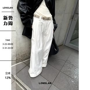 NEW牛仔阔腿裤 LONSLAN 2024AW
