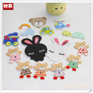 她慕 大号卡通动漫布贴 儿童服装装饰补丁贴 可以熨烫可以针缝