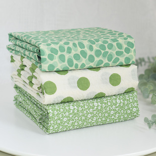 她慕清新小碎花波点纯棉布料立体褶皱泡泡棉diy夏季 面料 裙子服装