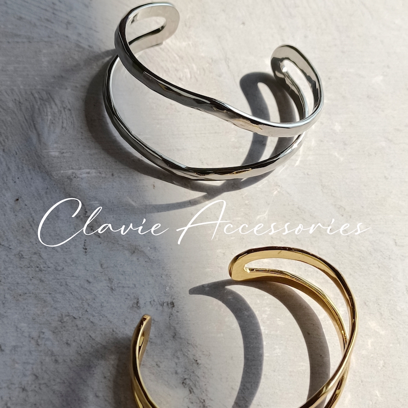 日系极简金银色手镯开口可调大小