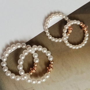 耳骨夹女无耳洞珍珠小圆圈圆环百搭日常日系精致素圈弹性耳环耳夹