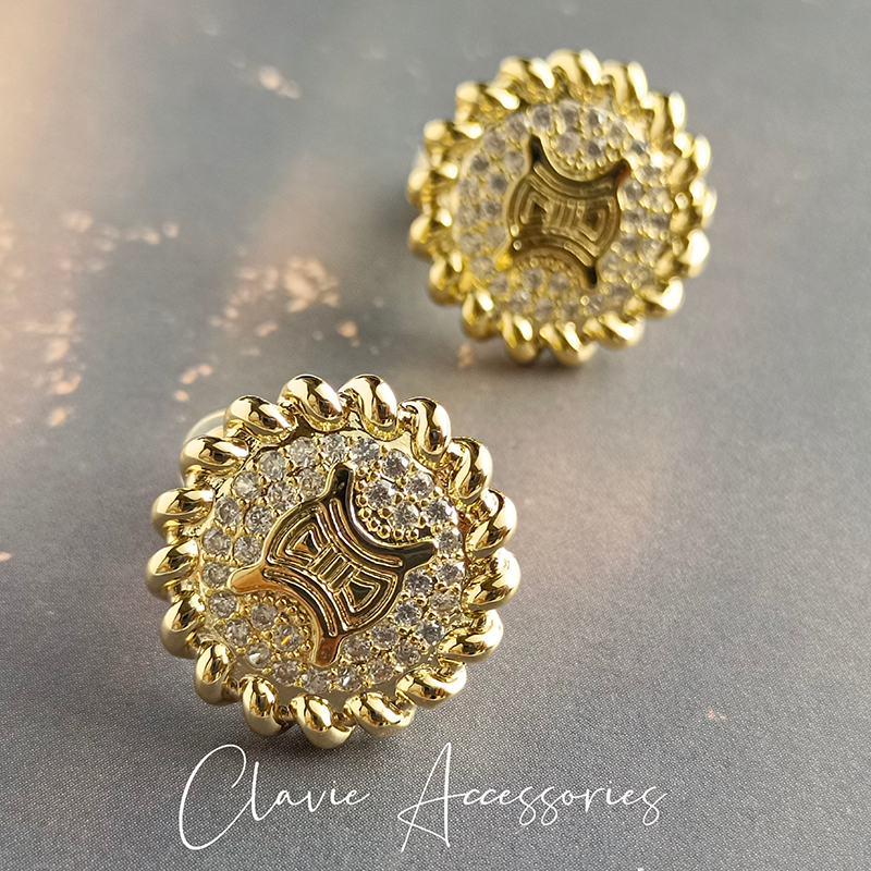 金色耳环耳夹螺丝耳夹简约银色