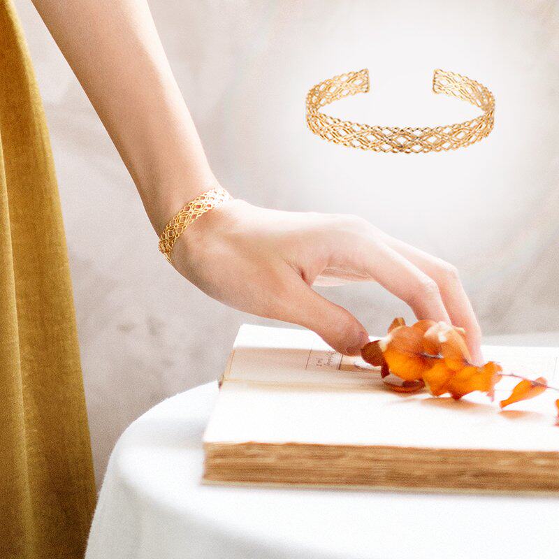 网红复古宫廷风学生调节大小手镯