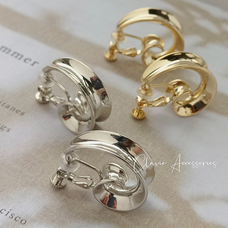 日系简约简单立体卷曲c型c形半圆圈耳钉耳环出口日本无耳洞耳夹女,饰品/流行首饰/时尚饰品新,耳夹,淘宝优惠券,粉丝福利购,淘宝优惠卷