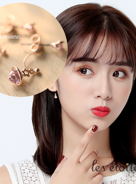 lesetoiles 日系可爱迷你星球 土星小坠后挂式耳钉