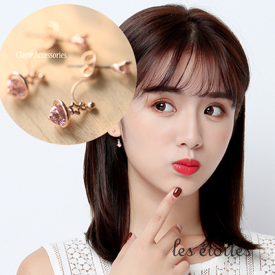 lesetoiles日系可爱土星小坠耳钉