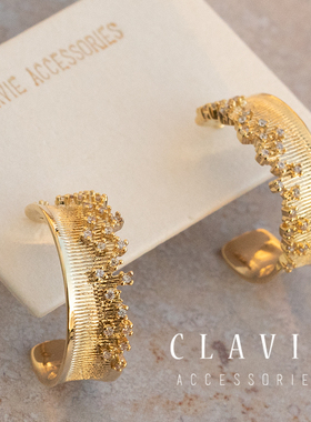 耳夹c形半圈小圆圈圆环宽版复古港风无耳洞耳钉螺丝耳夹无痛隐形